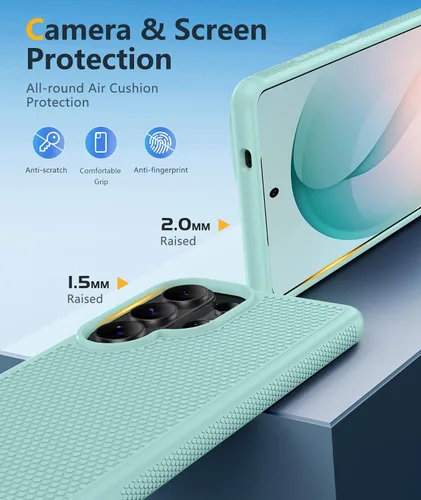 Vista 253 de FNTCASE Funda para iPhone 17 Pro: Fundas delgadas translúcidas de color azul claro compatibles con MagSafe, protección completa de la cámara
