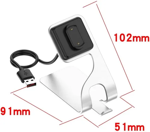 Vista 3 de Soporte magnético de carga rápida para Huami para AMAZFIT GTS 3 / GTR 3 / GTR 3 Pro Plateado