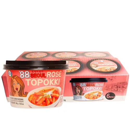 Vista 16 de Surasang Korean Tteokbokki Cup - Comida callejera coreana, salsa clásica dulce y picante, comida instantánea de microondas de 2 minutos, pasteles