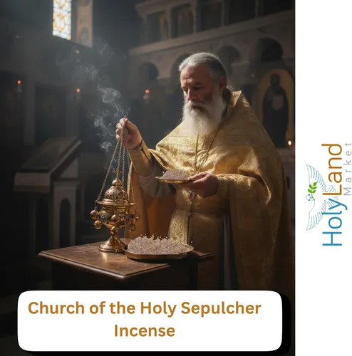Vista 2 de Auténtico incienso de incienso de Tierra Santa – Aroma sagrado del Santo Sepulcro y las Iglesias de Natividad – Hecho a mano por monjes del Monte
