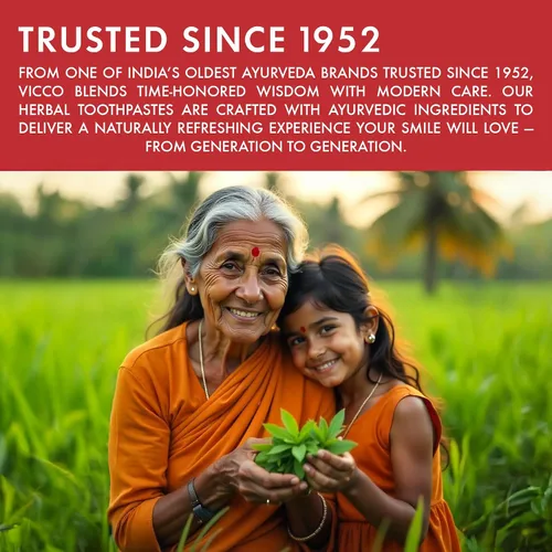 Vista 8 de Vicco Vajradanti - Pasta de dientes ayurvédica de hierbas para el cuidado bucal y la salud de las encías por Vicco – 70 años Legacy of Ayurveda