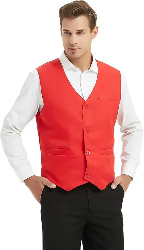 Vista 5 de TopTie - chaleco unisex para uniforme de barman, supermercados, voluntarios.