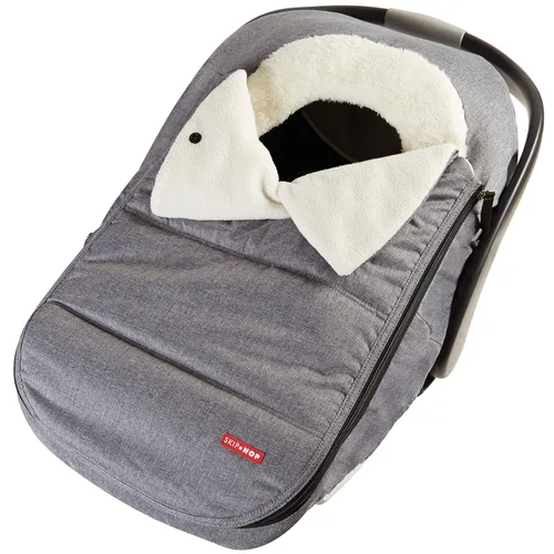 Vista 6 de Saco con abrigo y capucha de Skip Hop & Go, cubierta para asiento de carriola, accesorio de ajuste universal, gris oscuro, para bebé y niño pequeño