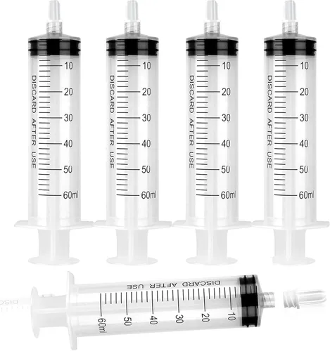 Vista 12 de Jeringa Luer Lock de 1ml sin aguja - Jeringas de plástico de 1cc, estériles, selladas individualmente, paquete de 10