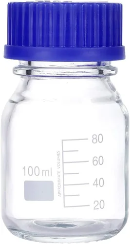 Vista 9 de Moonetto 10 botellas de vidrio redondas graduadas de 0.8 fl oz para medios de comunicación/almacenamiento con solvente con tapón de rosca