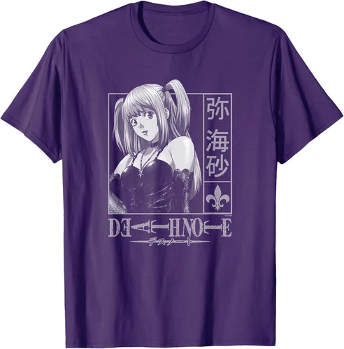 Vista 20 de Death Note Camiseta de anime Misa Kanji Frame Negro