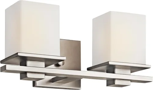 Vista 9 de Kichler Tully - Aplique de pared de 6.5 pulgadas, 1 luz con carcasa de cristal de ópalo grabado satinado cromado