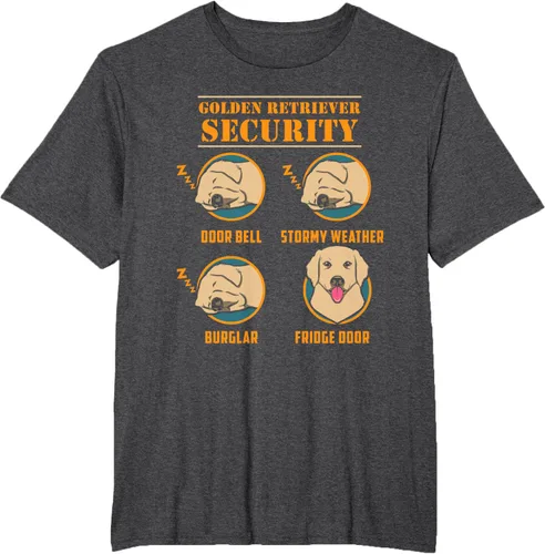 Vista 23 de Camisa Golden Retriever de seguridad Golden Retriever para perro divertido, Negro, S