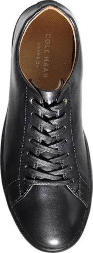 Vista 3 de Cole Haan Zapatillas deportivas de cuero Grand Crosscourt para hombre Negro Cuero/Negro