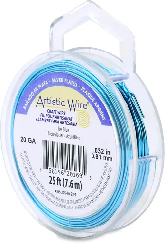 Vista 132 de Artistic Wire, Alambre de cobre de color chapado en plata de calibre 18, resistente al deslustre, amatista, 20 pies