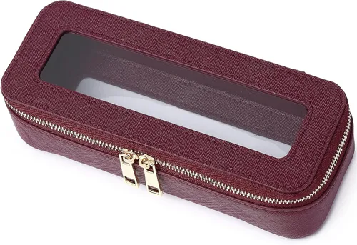 Vista 13 de Pinkmik Pequeña bolsa de maquillaje transparente, mini estuche para cosméticos, bolsa de aseo impermeable con cremallera, organizador de bolsos