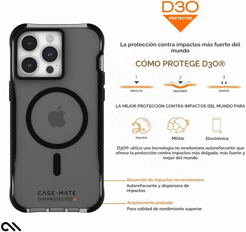 Vista 8 de Case-Mate Funda rígida para iPhone 15 Pro Max de 6.7 pulgadas, protección contra caídas D3O de 16 pies, compatible con MagSafe, funda magnética