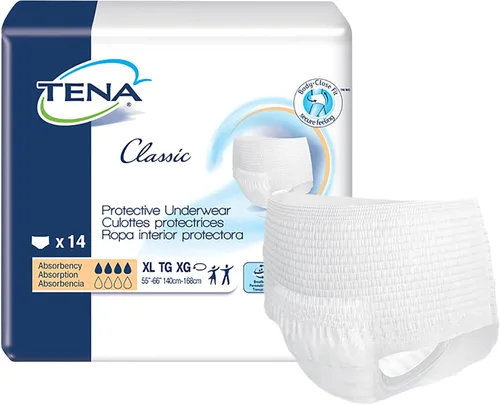 Vista 4 de TENA Ropa interior protectora clásica, absorción moderada, grande, 18 unidades Desechable, Incontinencia
