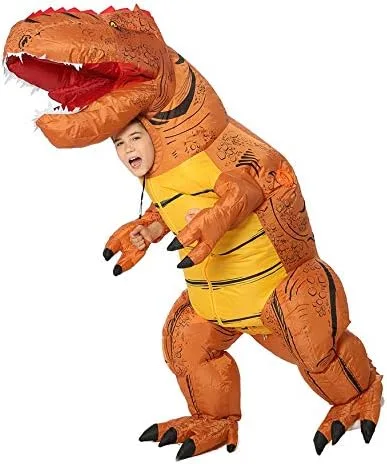 Vista 4 de JYZCOS Inflatable Dinosaur Costume Air Blow Up Fancy Dress