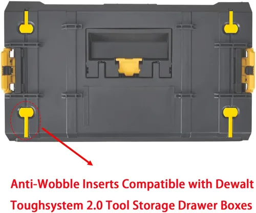 Vista 2 de 16 piezas de insertos anti-tambaleo compatibles con Dewalt Toughsystem 2.0 cajas de cajones de almacenamiento de herramientas, accesorios
