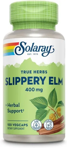 Vista 8 de Corteza de olmo resbaladizo Solaray 400 mg, 100 cápsulas veganas