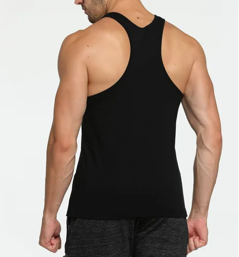Vista 3 de GymLeader Camiseta sin mangas para gimnasio para hombre, camiseta sin mangas con espalda en Y, camiseta atlética