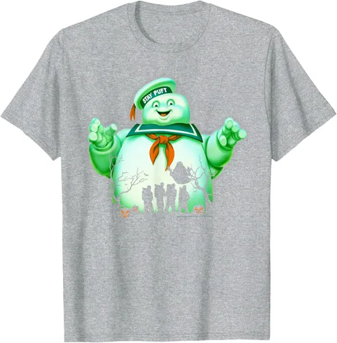 Vista 4 de Ghostbusters Marshmallow Man Group Shot Silhouette Camiseta Negro