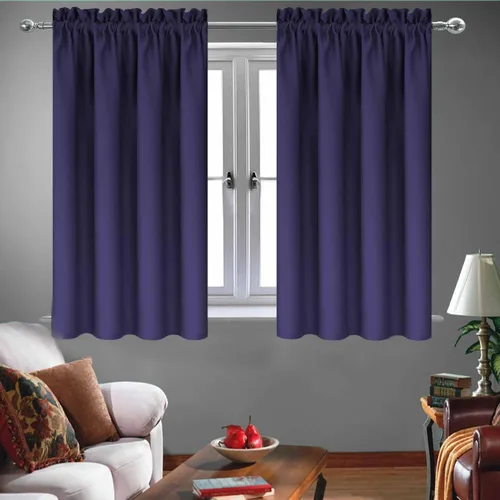 Vista 17 de Cortinas de cocina negras Ladity - 2 paneles de cortinas cortas opacas, 36 pulgadas, privacidad, niveles de café, cortinas de granja para ventana