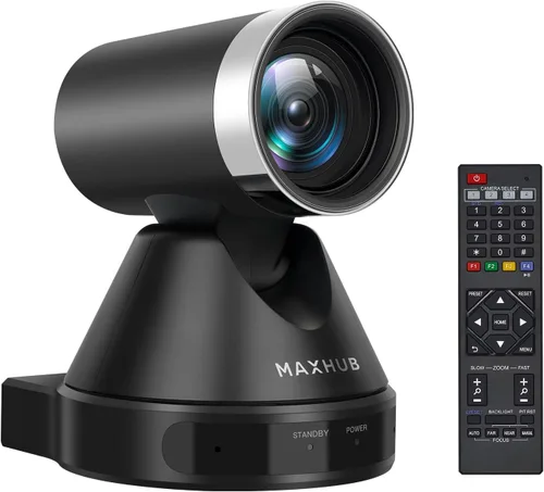 Vista 11 de Enther Cámara web MAXHUB 4k, cámara web con micrófono para computadora con micrófono con cancelación de ruido, enfoque automático rápido