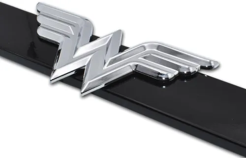 Vista 3 de Elektroplate - Placa de matrícula con licencia oficial DC Comics Mujer Maravilla Negra, completamente de metal, tamaño estándar, superhéroe, marco