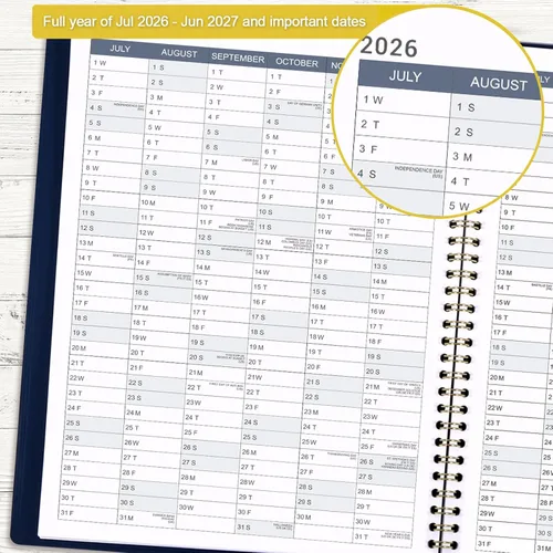Vista 5 de Agenda y planificador 2026 - Agenda semanal de citas 2026, enero - diciembre 2026, 21 x 29 cm, planificador diario/por hora con pestañas, 15 Azul