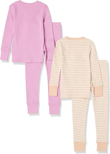Vista 2 de Tienda Aware Pijama unisex de algodón sin pies para niños, paquete múltiple