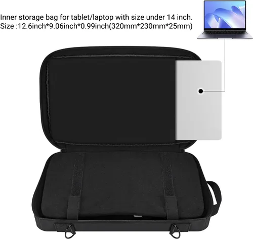 Vista 4 de Funda de viaje para controlador de DJ: bolsa de hombro protectora universal compatible con Hercules Inpulse 200, Pioneer DDJ-FLX2, DDJ-200