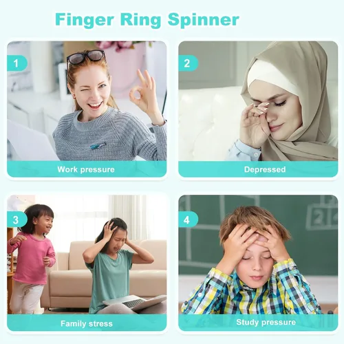 Vista 4 de Nuogo - 200 anillos de acupresión para aliviar el estrés, juguetes sensoriales para aliviar la ansiedad, reductor de estrés para hombres, mujeres