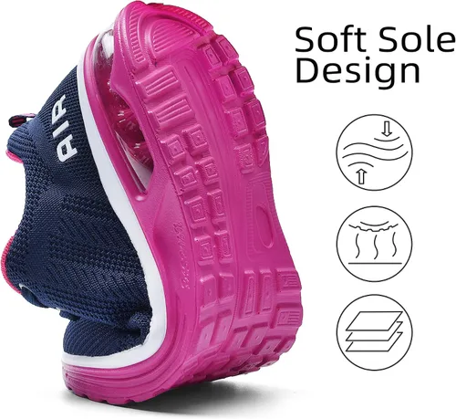 Vista 6 de Lamincoa Tenis de correr para mujer, ligeros, con cojín de aire, para caminar, tenis para mujer