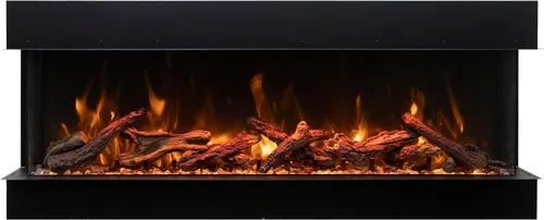 Vista 15 de 88-TRU-View-XL XT - Chimenea eléctrica de 3 caras de 88 pulgadas, calentador de chimenea de vidrio de 3 lados con control remoto y temporizador de 8