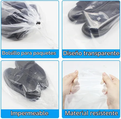 Vista 3 de Paquete de 100 bolsas de zapatos transparentes de 10 x 14 pulgadas