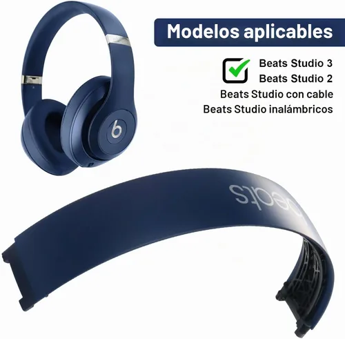 Vista 2 de Studio 2 - Accesorios de repuesto para diadema Studio 3, kit de reparación compatible con Studio 3.0 / Studio 3.0 Wireless (B0500 B0501) Diadema