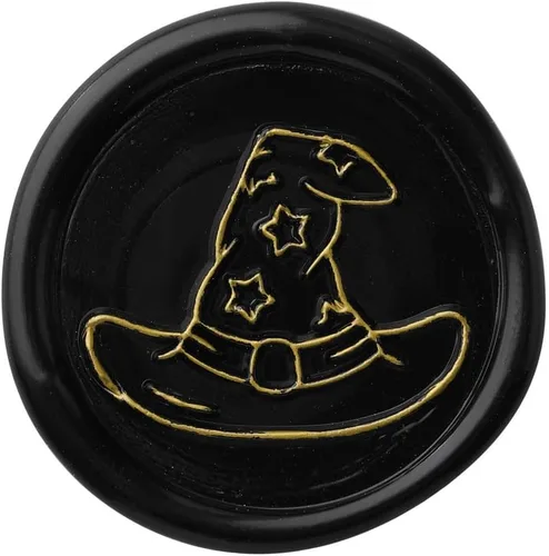 Vista 5 de Yoption - Juego de 300 cuentas de cera octágona, con 2 cucharas de fusión y 4 velas para sobres de invitación de boda, envoltura de regalo (negro)