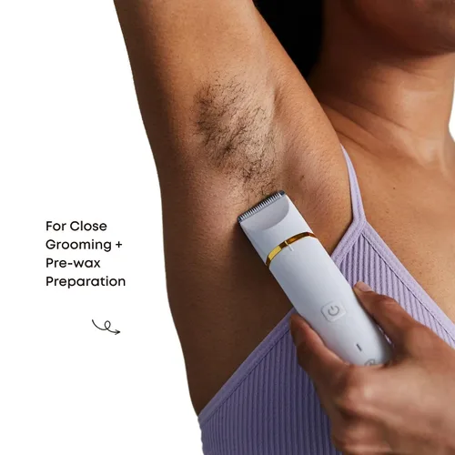 Vista 4 de Bushbalm Cortadora de bikini - Afeitadora eléctrica para mujer, impermeable, afeitadora inalámbrica para áreas sensibles, aseo cercano para bikini