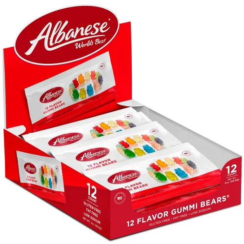 Vista 6 de Albanese World's Best - Ositos de goma de 12 sabores, bajos en sodio, sin grasa, sin gluten, bolsa de 1 onza de caramelo (paquete de 200)