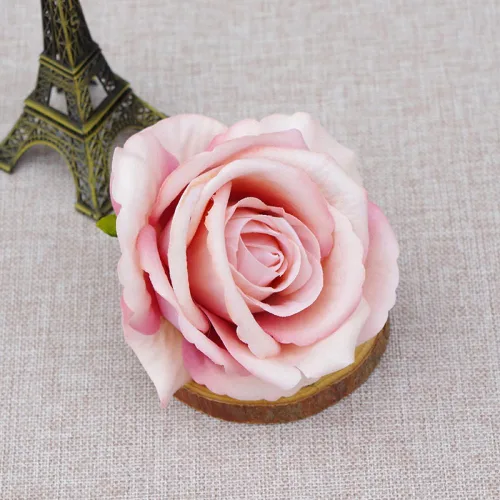 Vista 5 de 10 piezas de flores artificiales sin tallo de 3.9 in de cabeza de rosas artificiales estéticas para bodas, ramos, guirnaldas