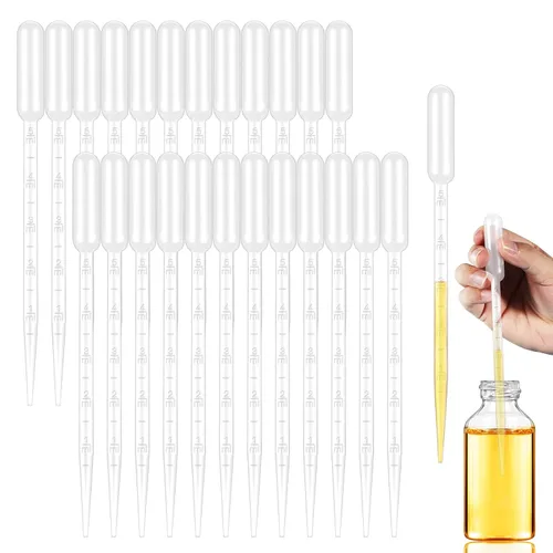Vista 14 de moveland 25Pcs 1ML Pipetas cuentagotas desechables - Pipetas de plástico desechables para ciencia de laboratorio, aceites esenciales, arte DIY
