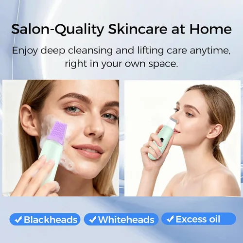 Vista 4 de Espátula Limpiadora de Piel Facial, Herramienta Removedora de Puntos Negros para Limpieza Profunda Facial, Espátula Facial Limpiadora de Poros con 4