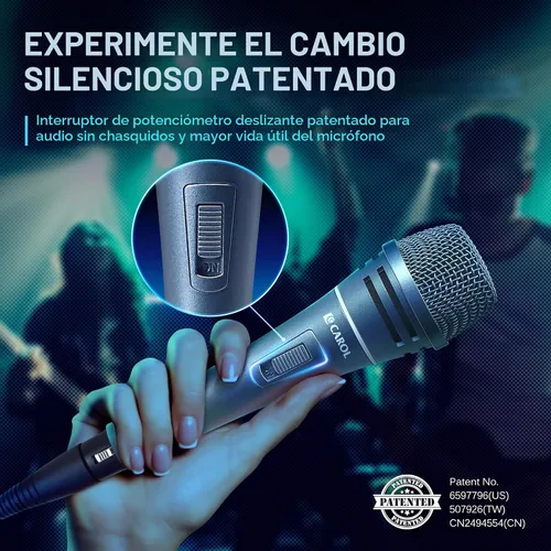 Vista 5 de CAROL Sigma-plus1 XLR - Micrófono vocal con cable, supercardioide dinámico