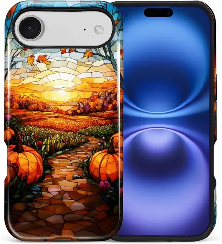 Vista 22 de Funda para iPhone 13 iPhone 14, a prueba de golpes, funda protectora híbrida de 2 capas, doble protección contra caídas, antiarañazos, diseño