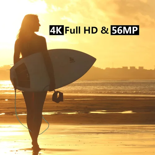 Vista 5 de Cámara impermeable 4K30FPS con tarjeta de 32 GB, cámaras submarinas de 56 MP, grabadora de video UHD IPS de doble pantalla (3"/2 pulgadas), selfie