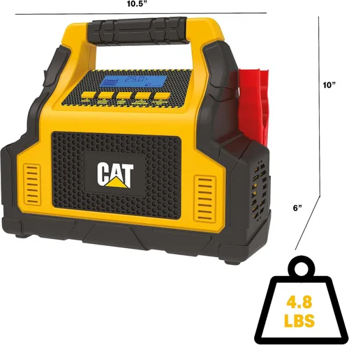 Vista 6 de CAT CBC100E Profesional Cargador de Batería de 25 Amperios, Mantenedor de Batería de 3 Amperios con Arranque de Motor de 100 Amperios