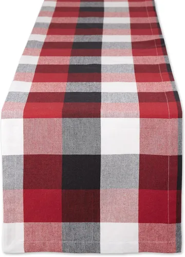 Vista 19 de DII Tri-Color Check Collection - Juego de servilletas 100% algodón, 20 x 20 pulgadas, color negro, 6 piezas