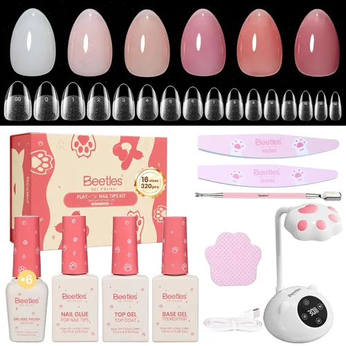 Vista 9 de Beetles - Kit de 504 puntas de uñas postizas, juego de extensión de uñas
