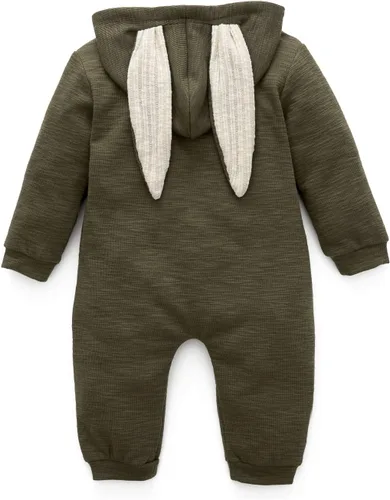Vista 137 de Simplee Kids Enterizo con diseño de conejo de Pascua con capucha, para bebé, overol con cremallera y orejas largas