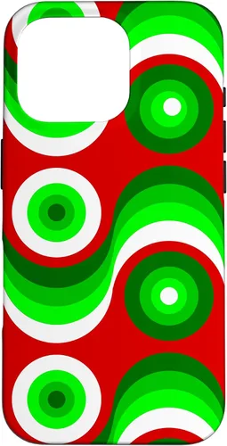 Vista 20 de iPhone 16 ugly christmas mod groovy red green 1960s 1970 retro vintage Case