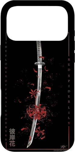 Vista 22 de Higanbana o Spider Lily con anime Samurai Sword - Carcasa estética para iPhone 17