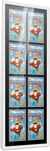 Vista 63 de Poster Palooza Marco de cómics con paspartú para 1 cómic de grado CGC, CBCS o PGX, marco de cómic de bronce para cómic de 8.125 x 13 pulgadas