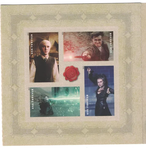 Vista 4 de Folleto de 20 sellos eternos con diseño de Harry Potter, EE. UU. 2013, Scott 4825-44